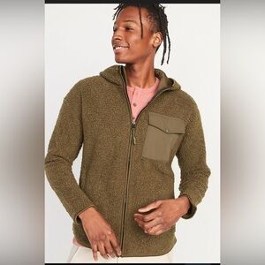 Mens Brown Sherpa Jacket size Large